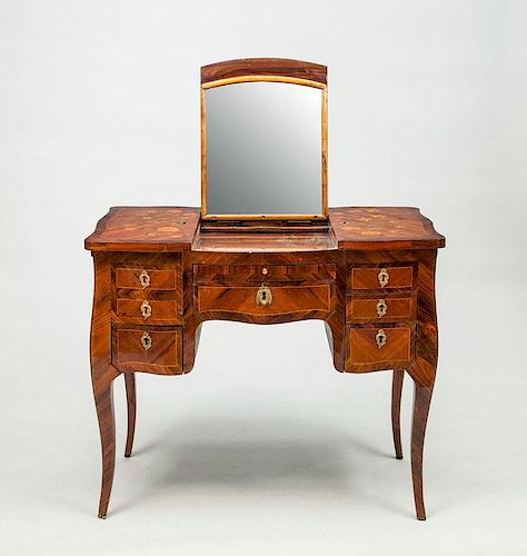 Louis XV Kingwood and Tulipwood Marquetry Poudreuse
