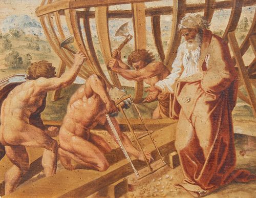 Old Master Watercolor, Noah's Ark