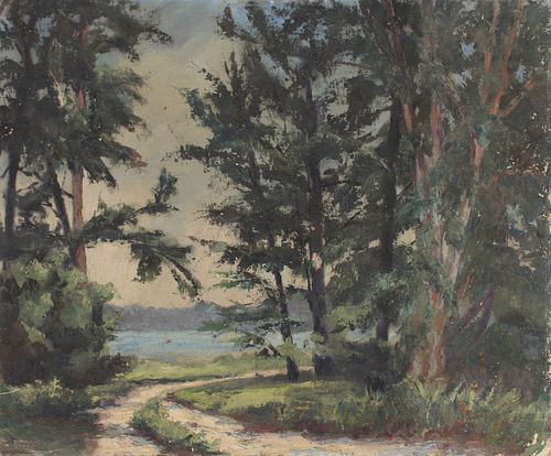 Douglas Stewart "Longboat Pines" Sarasota Painting