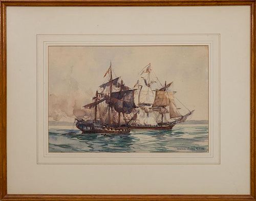 Frank Vining Smith (1879-1967): Ranger" and H.M.S. "Drake" Off the Coast of Ireland, April 24, 1778"