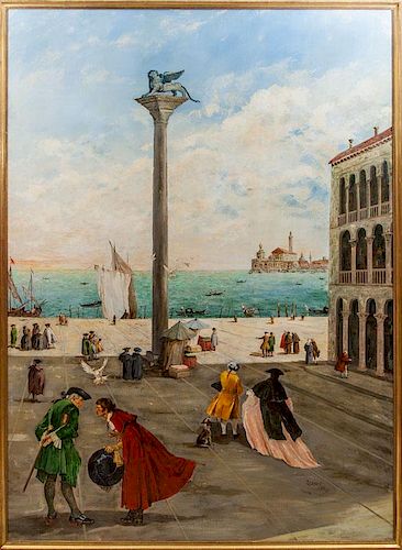 Attributed to Valerio J. Zerbo (b. 1905): View of Venice