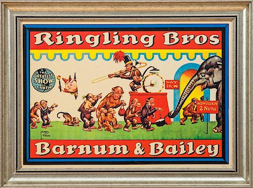 After Lawson Wood (1878-1957): Ringling Bros. Barnum & Bailey Circus Advertising Sign