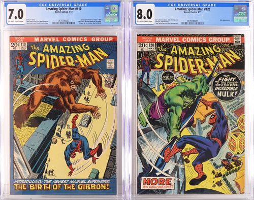 2PC Marvel Comics Amazing Spider-Man #110 #120 CGC