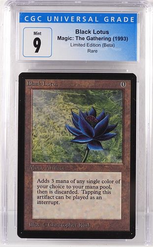 1993 Magic The Gathering Beta Black Lotus CGC 9
