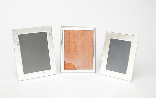 Three Modern Silver-Plated Frames