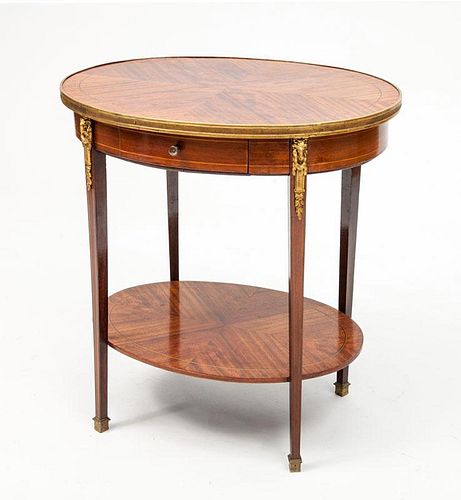 Louis XVI Style Gilt-Metal-Mounted Kingwood Side Table
