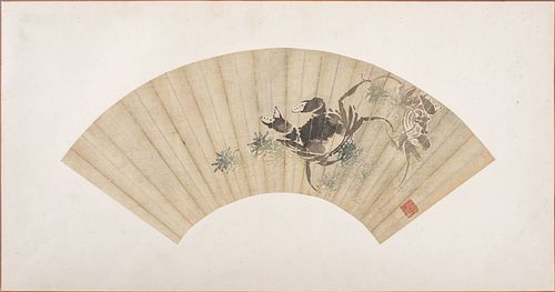 Chinese Early Qing Dynasty Fan Painting