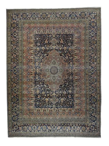 Antique Persian Mohtasham Kashan Rug, 7'8" x 10'4"
