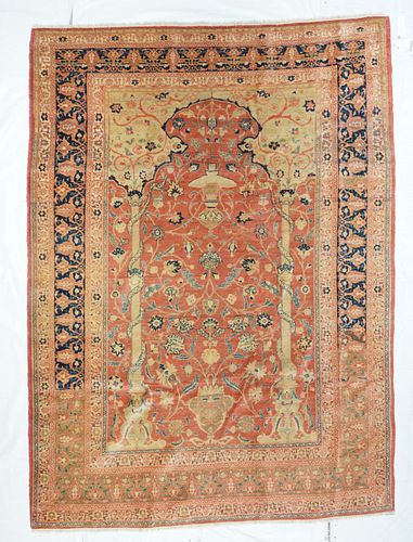 Antique Persian Hajijalili Tabriz Rug, 5'10" x 7'10"