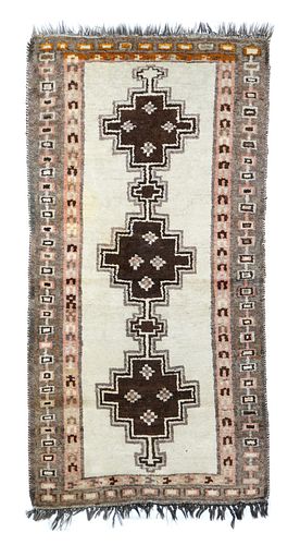 Vintage Persian Gabbeh Rug, 3'3" x 6'3"