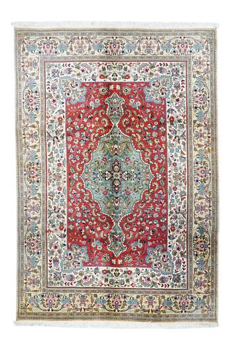 Vintage Persian Tabriz Rug, 6'7" x 10'