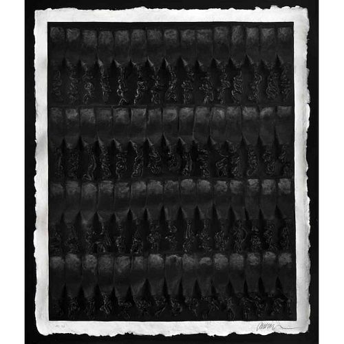 ARMAN, Sin título, 1990, Firmada, Mixografía H. C. 6 / 6, 68 x 57 cm