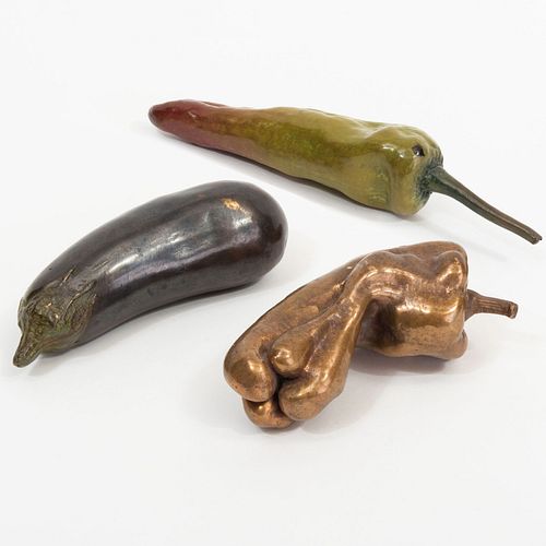 Dick Polich (b. 1932): An Eggplant and Two Peppers