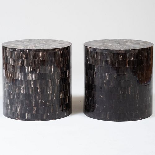 Pair of Tessellated Horn Side Tables
