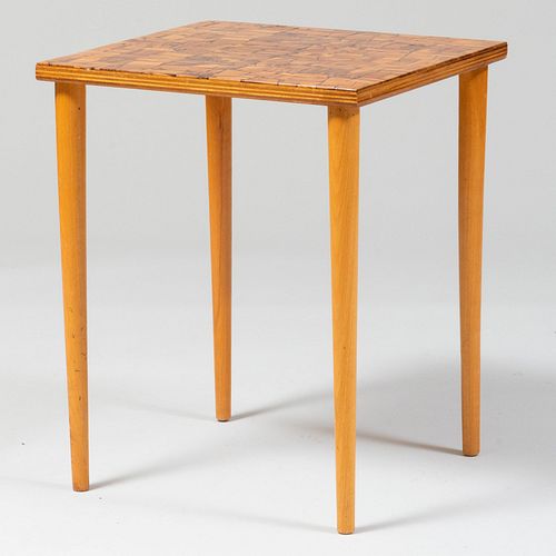 Mid-Century Modern Veneered Plywood Side Table