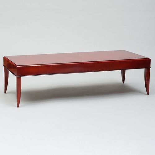 Nicholas Mongiardo in the Manner of Jean Dunand Iron Red Lacquer Low Table