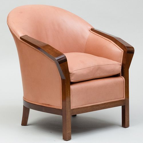 Nicholas Mongiardo After a Design by Pierre Chareau Walnut Club Chair