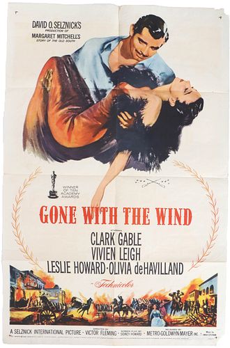 Gone With The Wind Re-Release Poster 1961