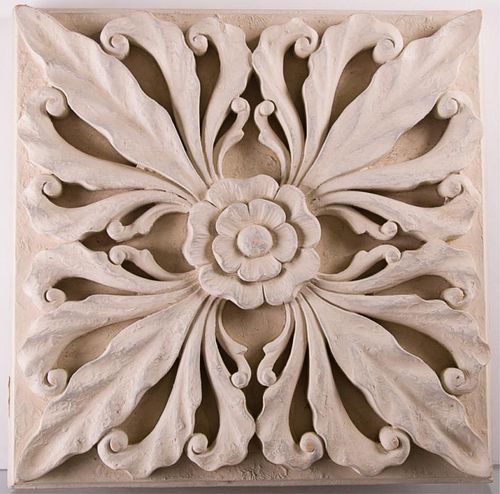 Floral Plaster Wall Hanging