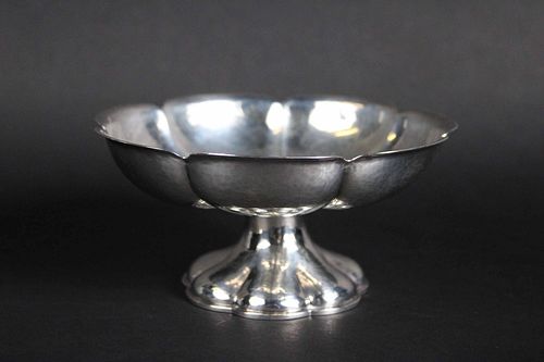 Sterling Silver Footed and Lobed Candy Dish