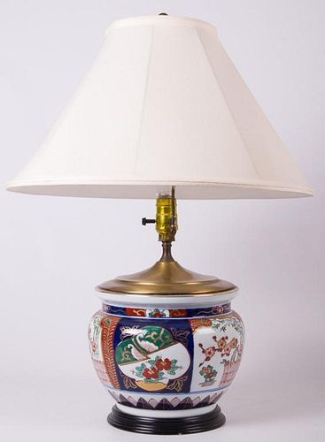 Contemporary Imari Porcelain Pot Lamp
