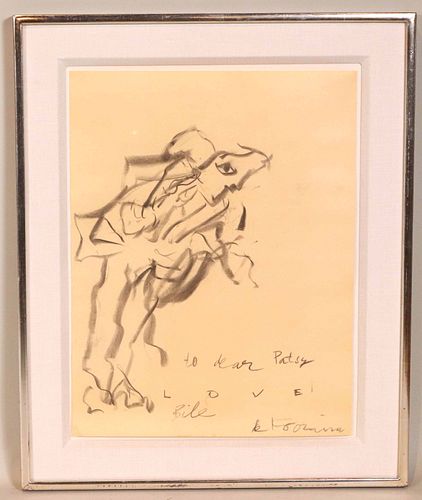 Willem de Kooning, Charcoal on Paper, 'Love'