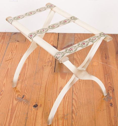 Luggage Rack w/ Embroidered Straps