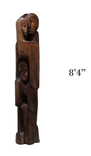 Miguel Horn (20th C.) Wood Sculpture
