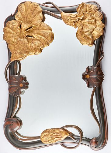 Art Nouveau Style Carved Gilt Mirror