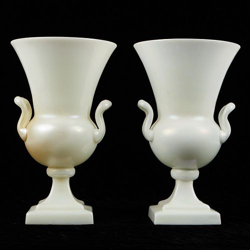 Pr: Steuben Carder Ivrene Vases