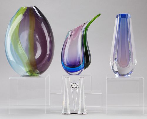 Group of 4 Glass Sculptures Kachurik Swarovski