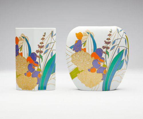 Pair Rosenthal Summer Flower Vases - Bauer