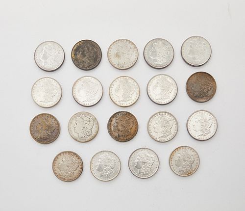 Grp: 19 Morgan Silver Dollars 1885-1887