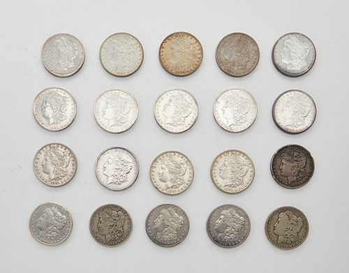 Grp: 20 Morgan Silver Dollars 1891-1896