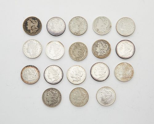 Grp: 18 Morgan Silver Dollars 1900-1921