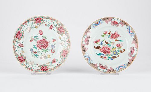 Grp: 2 18th c. Chinese Export Porcelain Plates