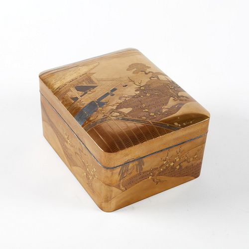 Japanese Meiji Lacquer Ryoshibako Box
