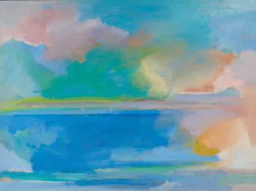 Hyde Solomon "Clouds & Plain" Oil on Canvas