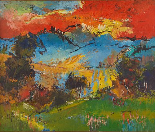 Eric Gibberd "Spanish Sunset" Oil on Linen