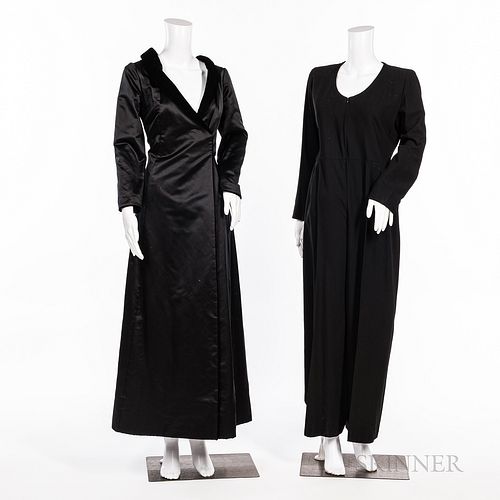 Two Saint Laurent Rive Gauche Pieces and a Fiandaca Silk Wrap Dress/Coat