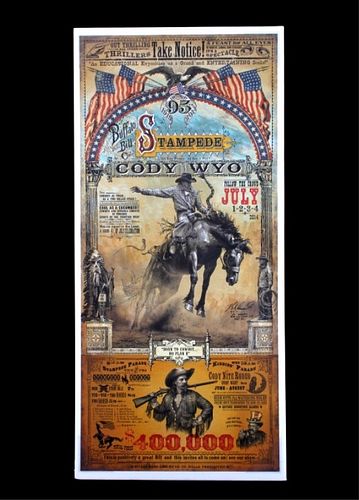 Buffalo Bill Cody Wyoming Stampede Poster