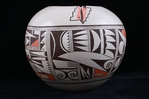 Hopi Irma David 1993 Polychrome Pottery Jar