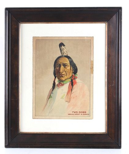 C. Late 1800's Two Dogs Oglala Sioux Print