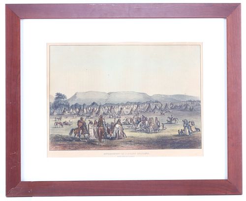 Karl Bodmer 1809-1893 Encampment of Piekann Indian