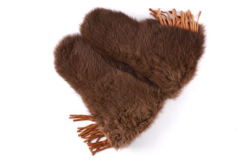 Montana Handmade Bear Fur Gauntlet Gloves