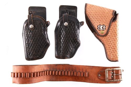 Genuine Leather Ammo Belt & Holsters Collection