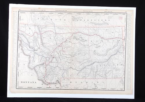 1873 Montana Steam Railroad  Map