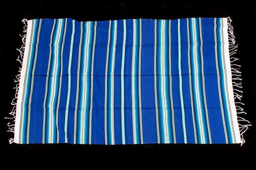 Cozumel Serape Blue  Dance Shawl Blanket