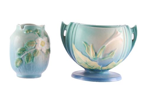 Roseville Pottery 1940's Vase & Bowl