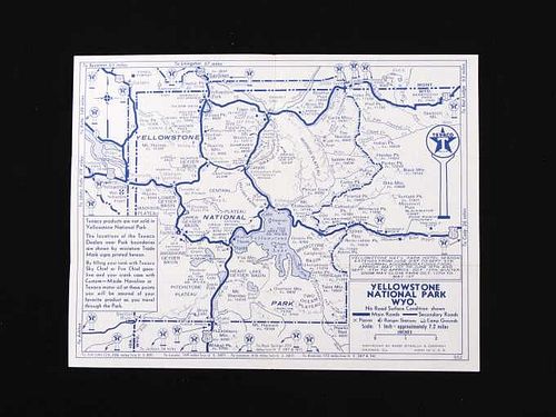 1940-50's Texaco Yellowstone & Glacier Park Maps